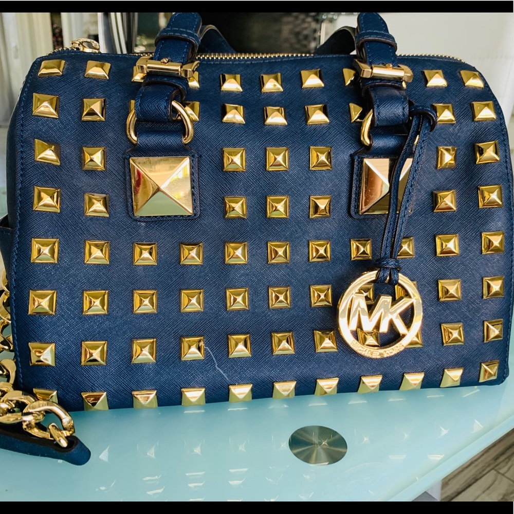 Studded Navy Michael Kors bag